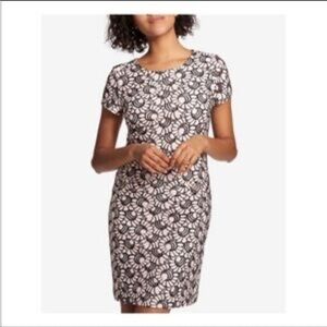 Tommy Hilfiger Black Cream Lace Sheath Dress Size 10 NWT